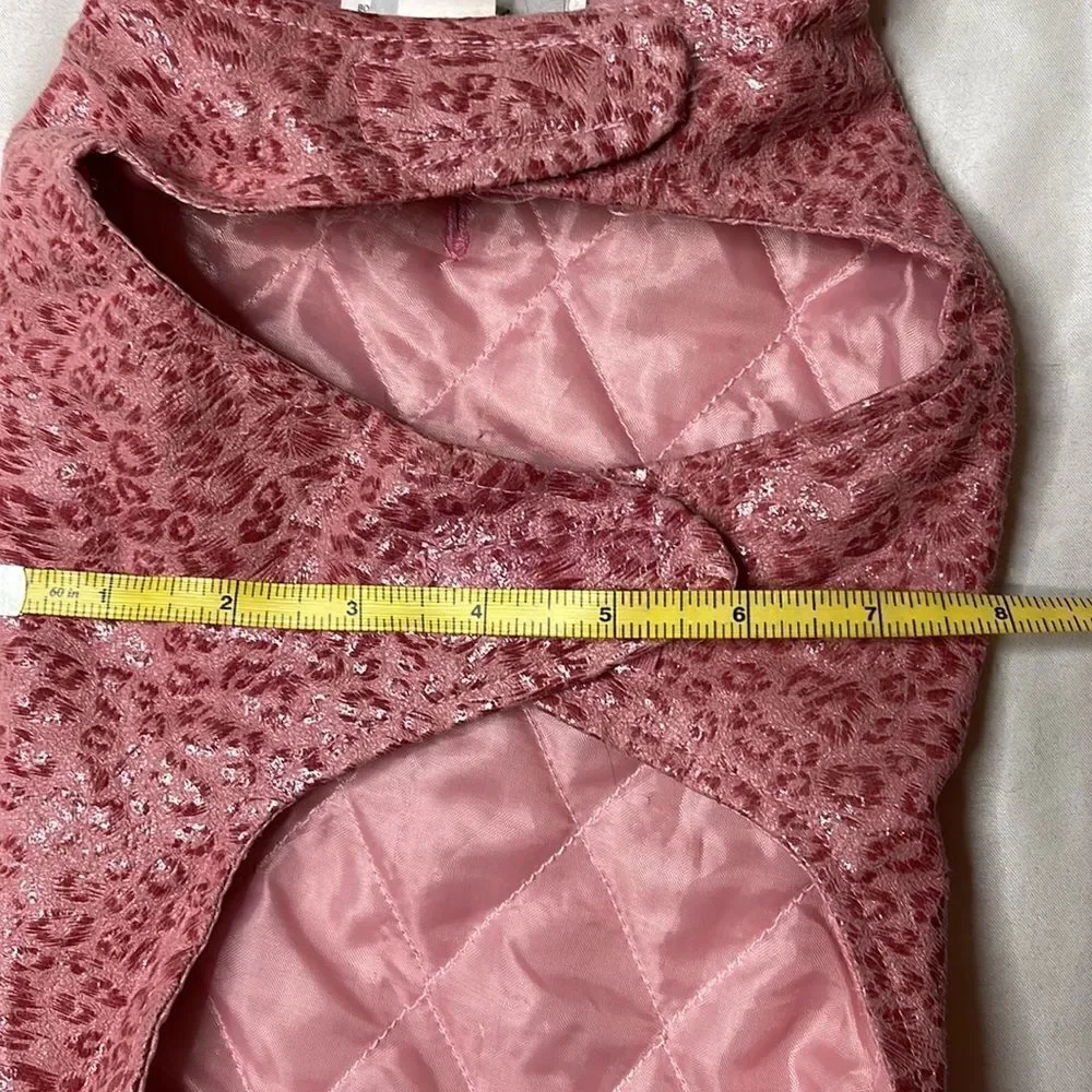 Dicken’s Closet Pink Leopard Print Jacket. No size tag. (See measurements).‎